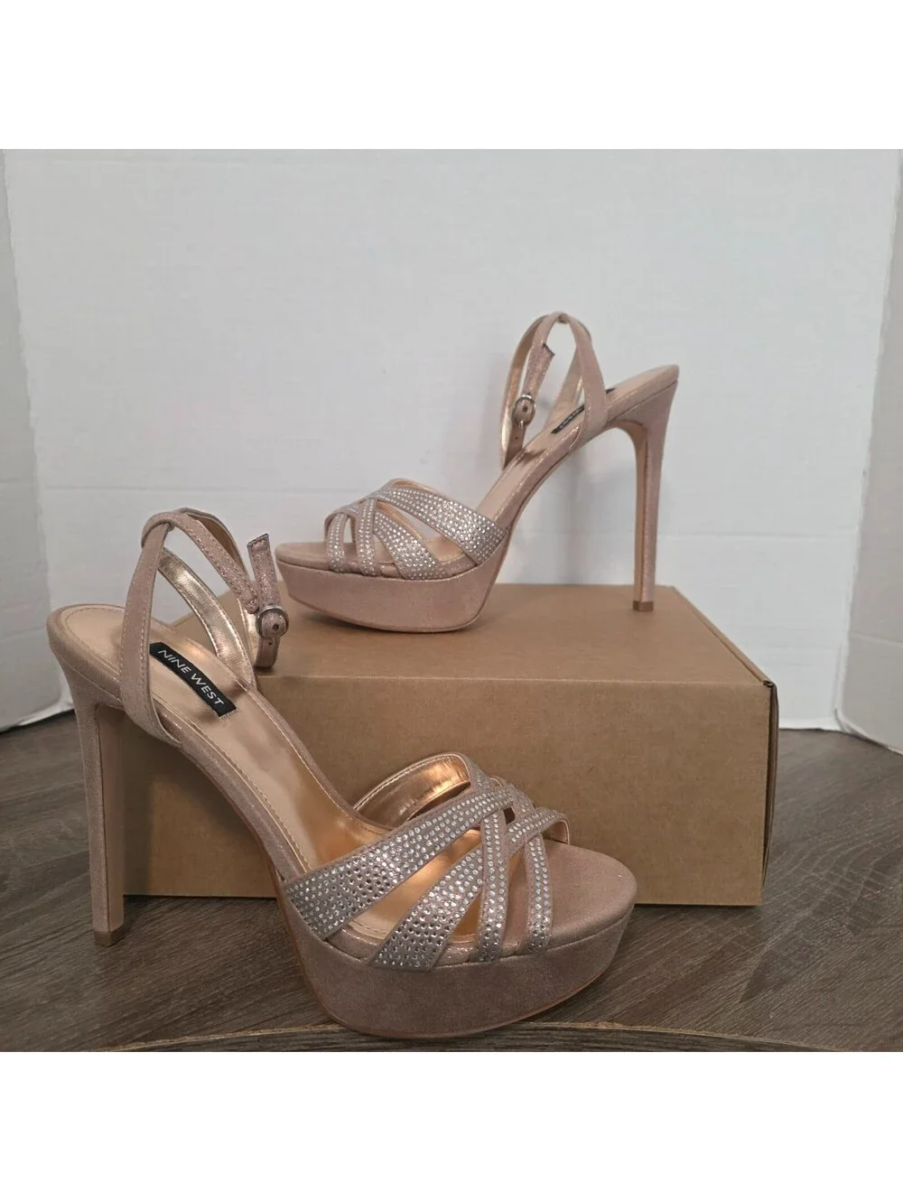 Nine West GoBig Platform Dress Sandals. Size Wn's 9.5
